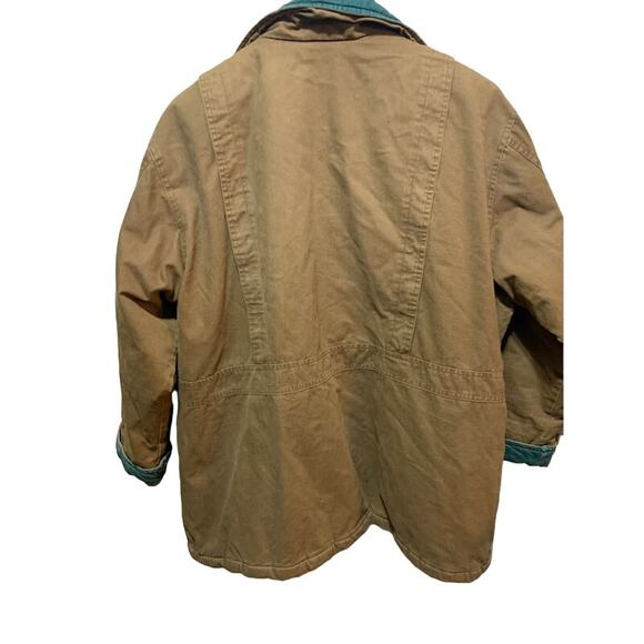 Vintage Spencer Douglas barn chore coat tan canvas with flannel lining size 2xl - Picture 2 of 12